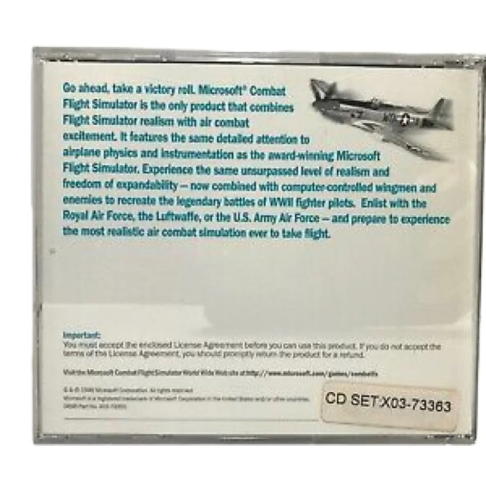 10/$25🦋 Microsoft Combat Flight Simulator: WWII Europe Series CD-ROM